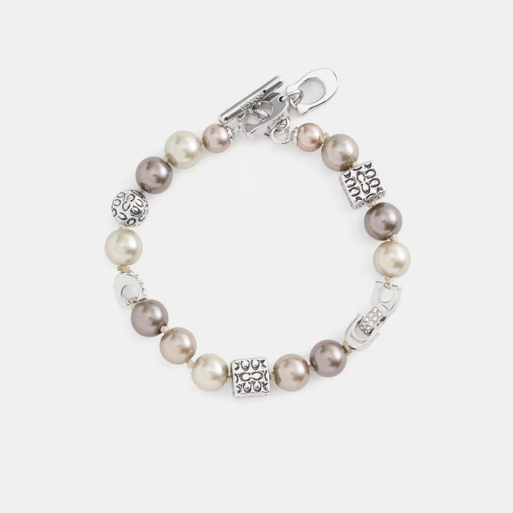 Signature Pearls And Metal Bracelet Silver/Pearl