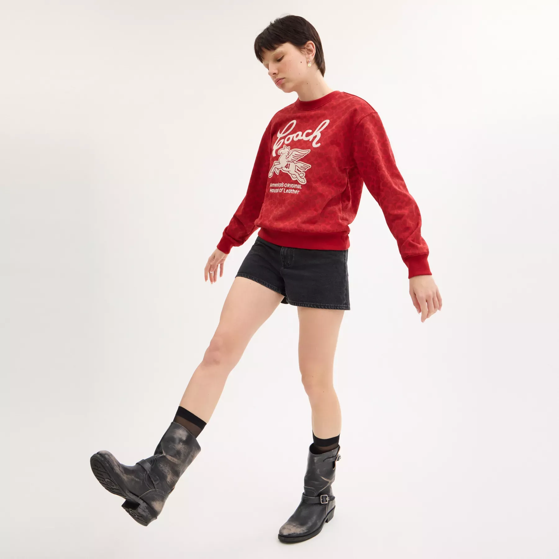 Signature Pegasus Sweatshirt Red Signature