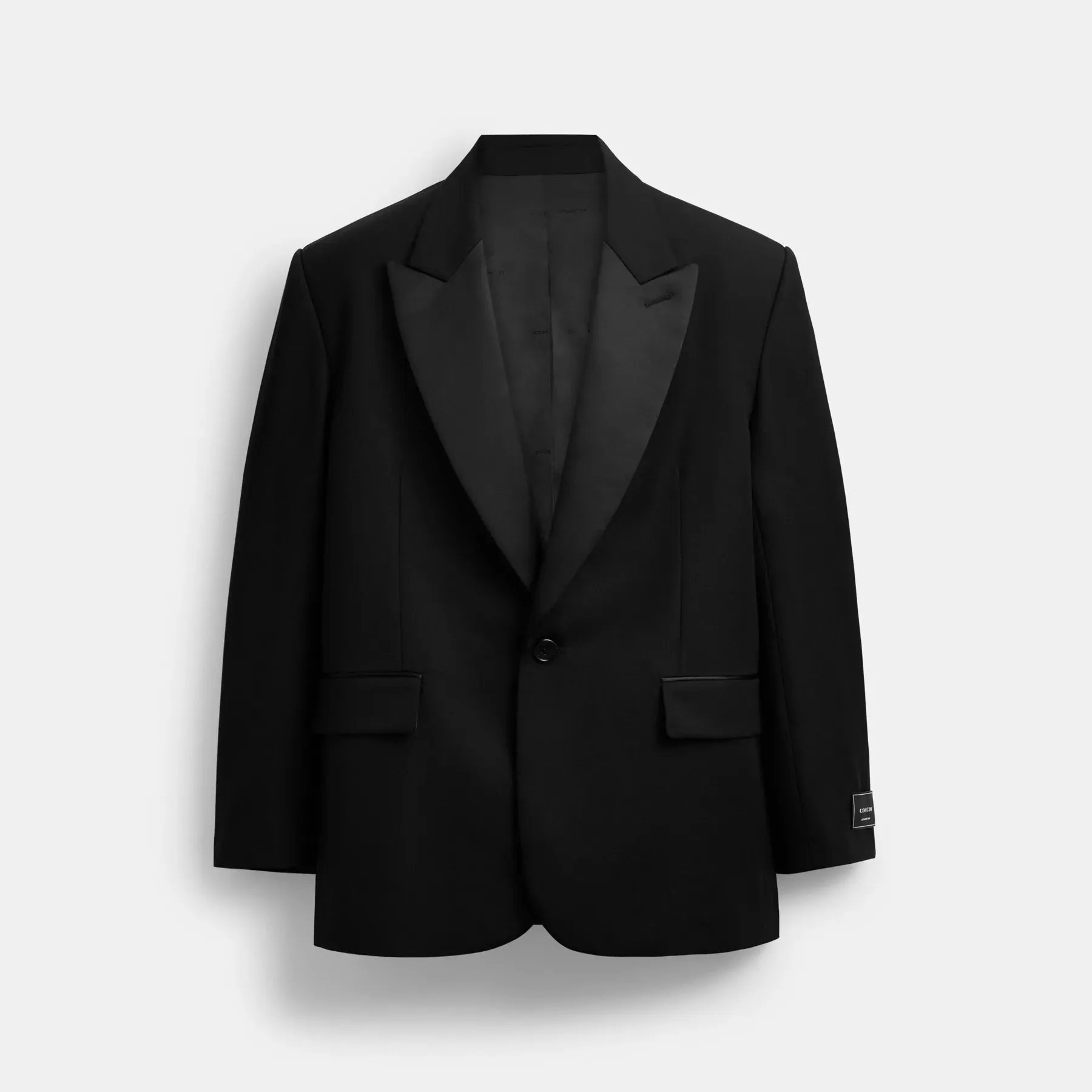 Single Breasted Tuxedo Jacket Black