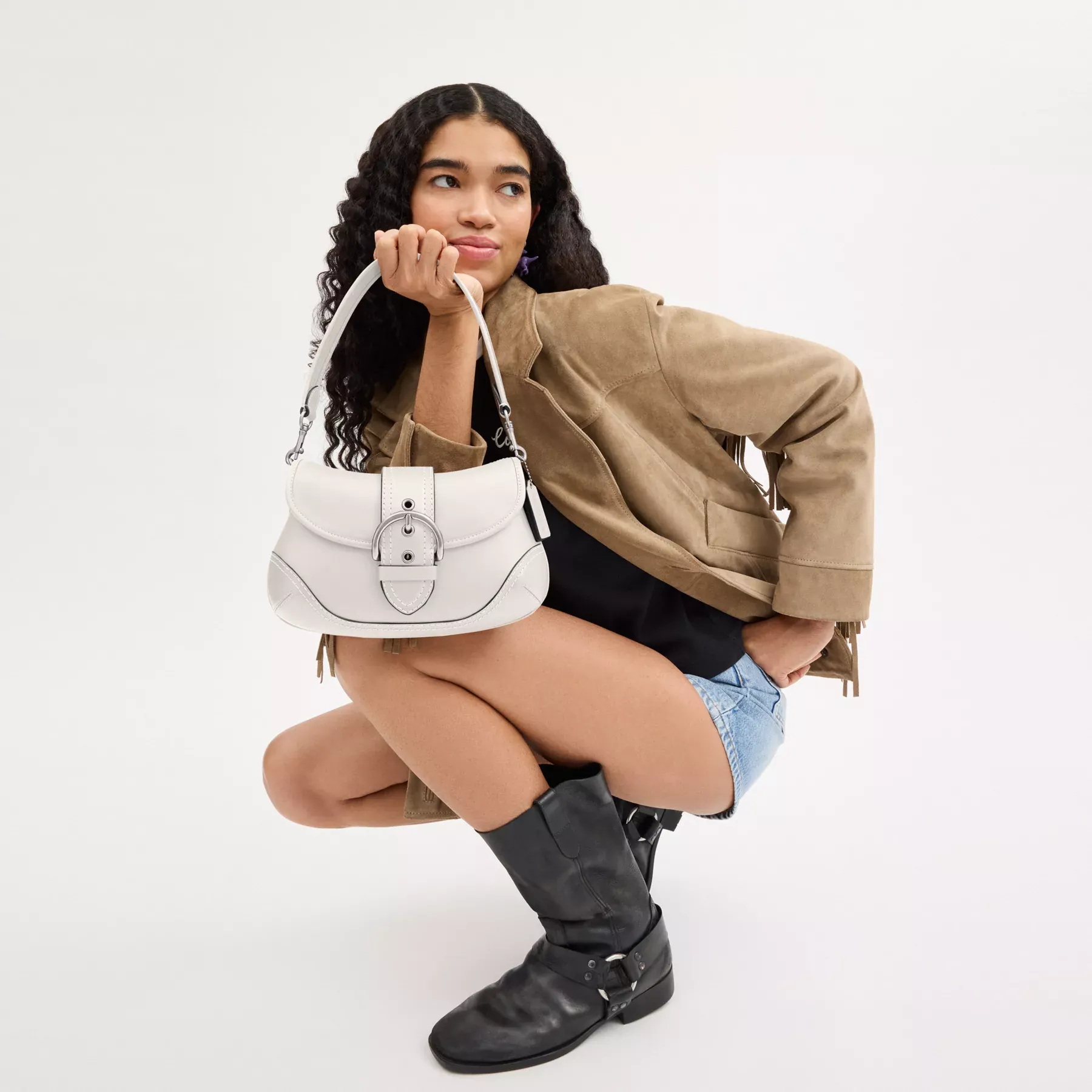 Soho Bag In Regenerative Leather Chalk Soho Bag In Regenerative Leather Chalk