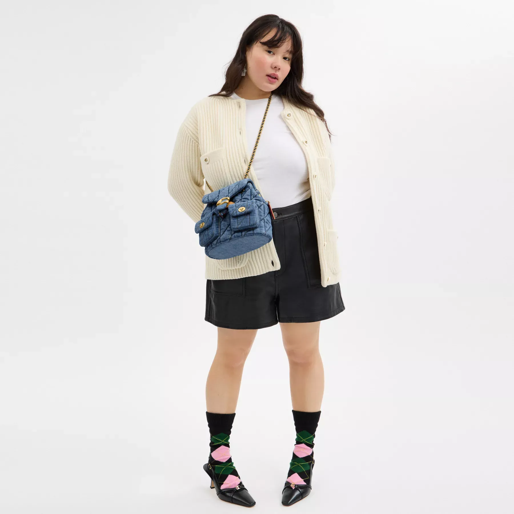 Tabby Backpack With Quilting Indigo Tabby Backpack With Quilting Indigo