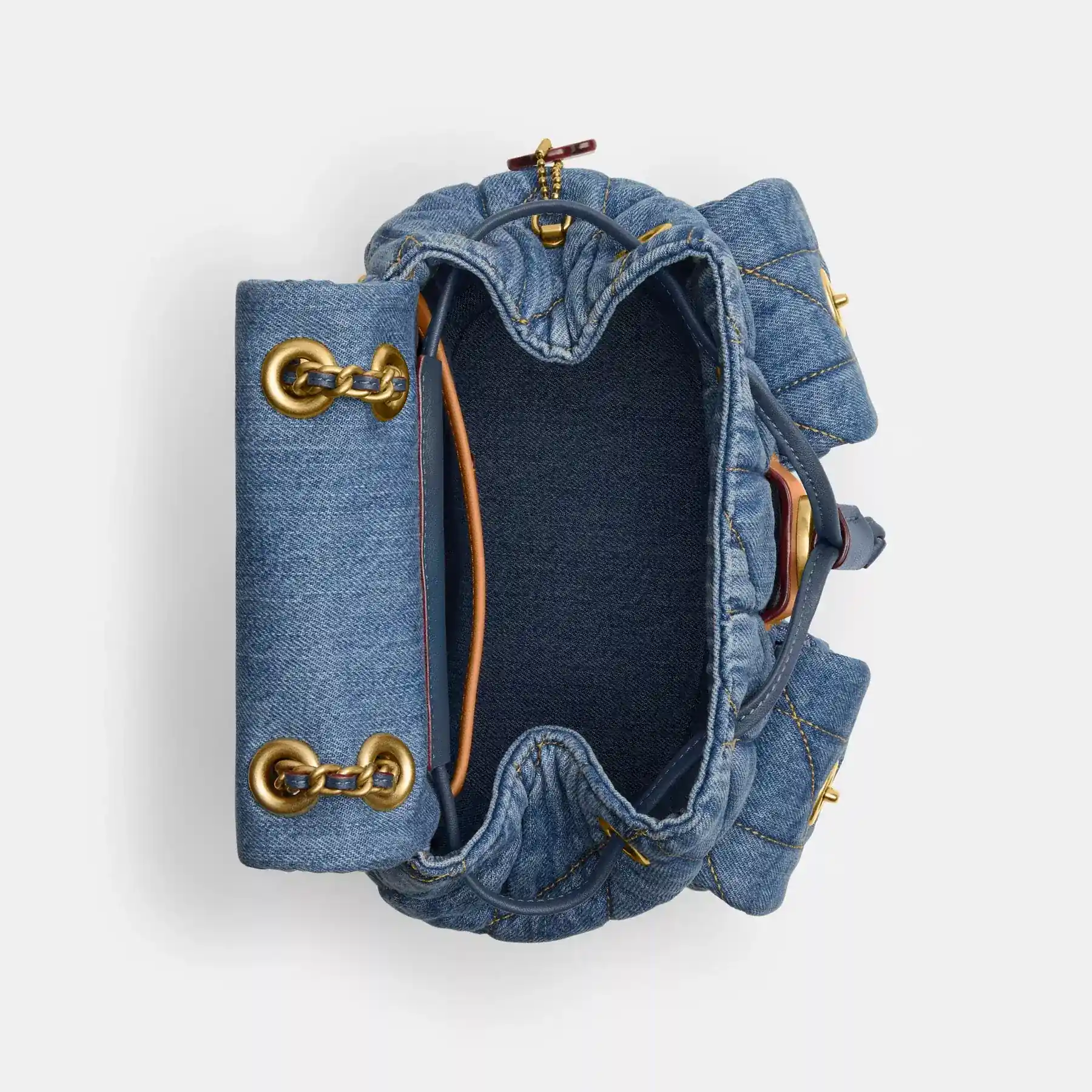 Tabby Backpack With Quilting Indigo Tabby Backpack With Quilting Indigo