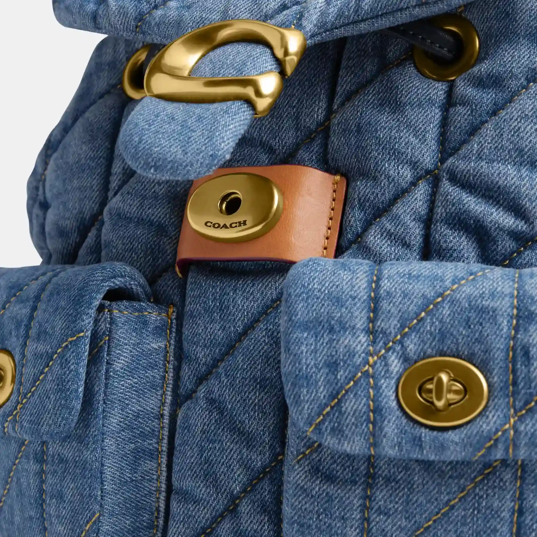 Tabby Backpack With Quilting Indigo Tabby Backpack With Quilting Indigo