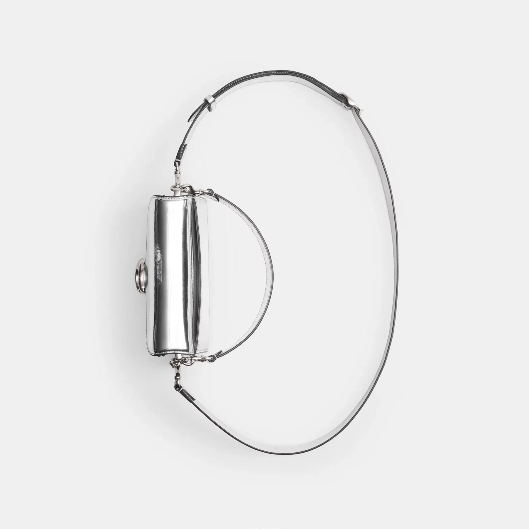 Tabby Shoulder Bag 20 In Silver Metallic Silver