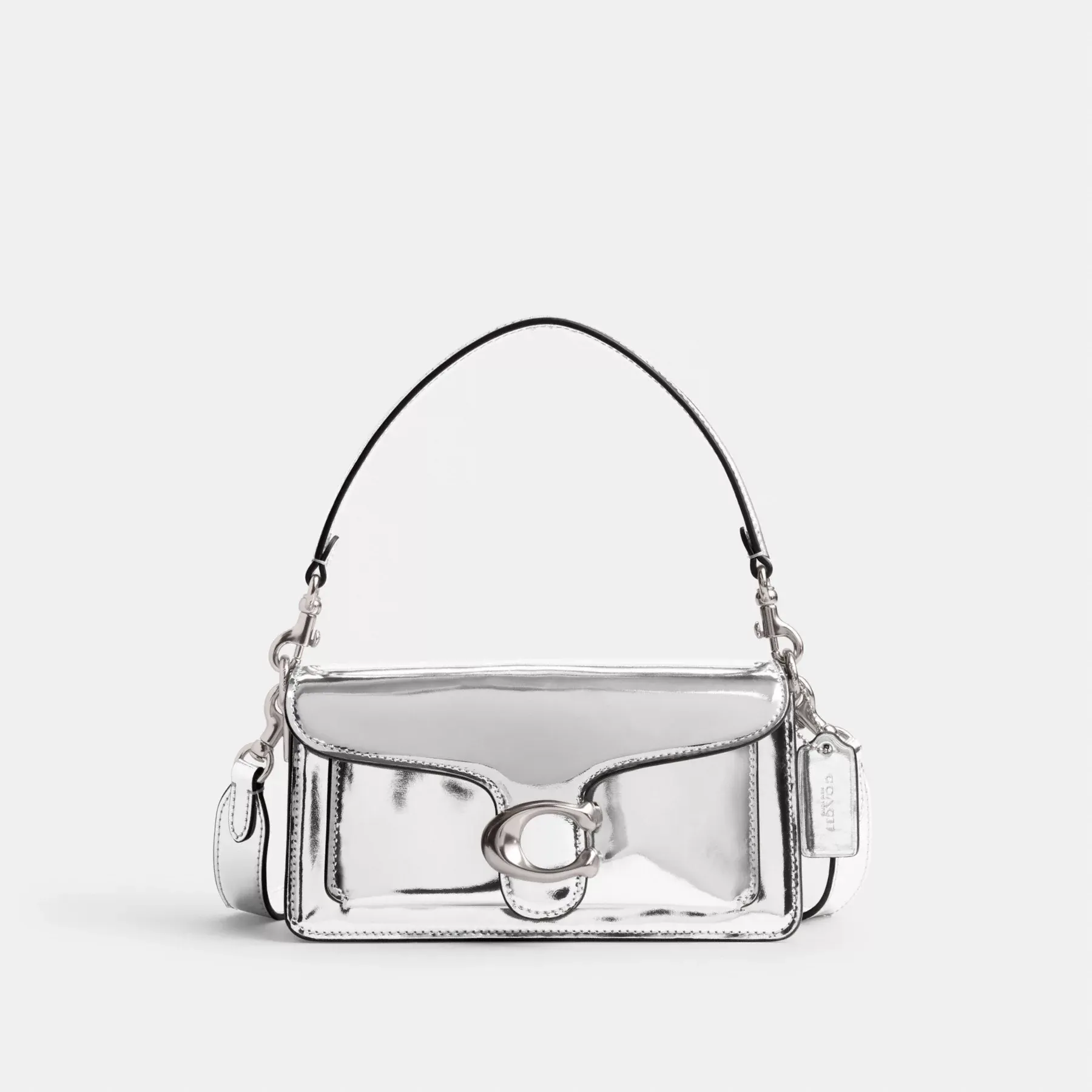 Tabby Shoulder Bag 20 In Silver Metallic Silver