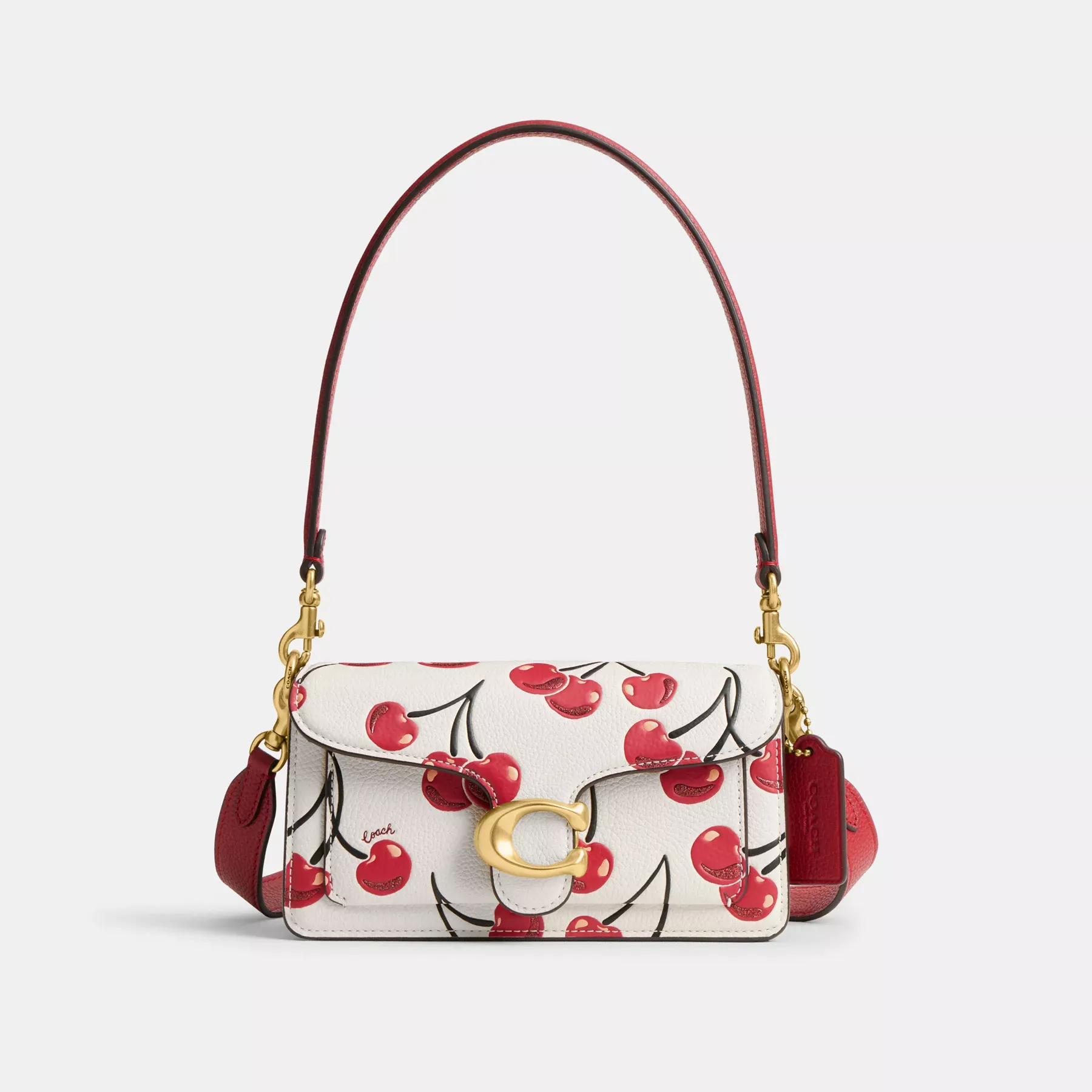 Tabby Shoulder Bag 20 With Cherry Print Chalk Multi Tabby Shoulder Bag 20 With Cherry Print Chalk Multi