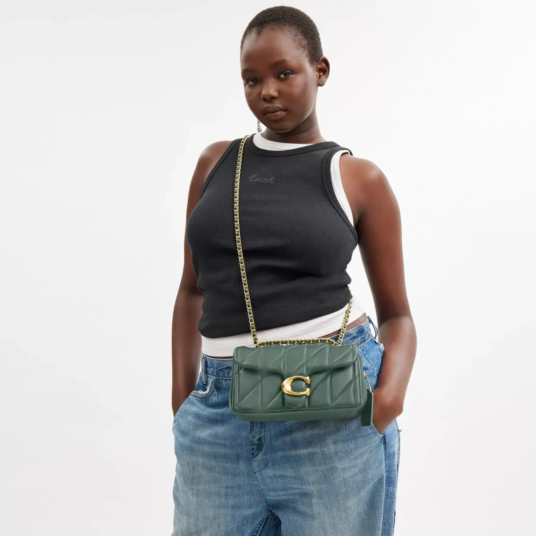 Tabby Shoulder Bag 20 With Pillow Quilting B4/Sage Tabby Shoulder Bag 20 With Pillow Quilting B4/Sage