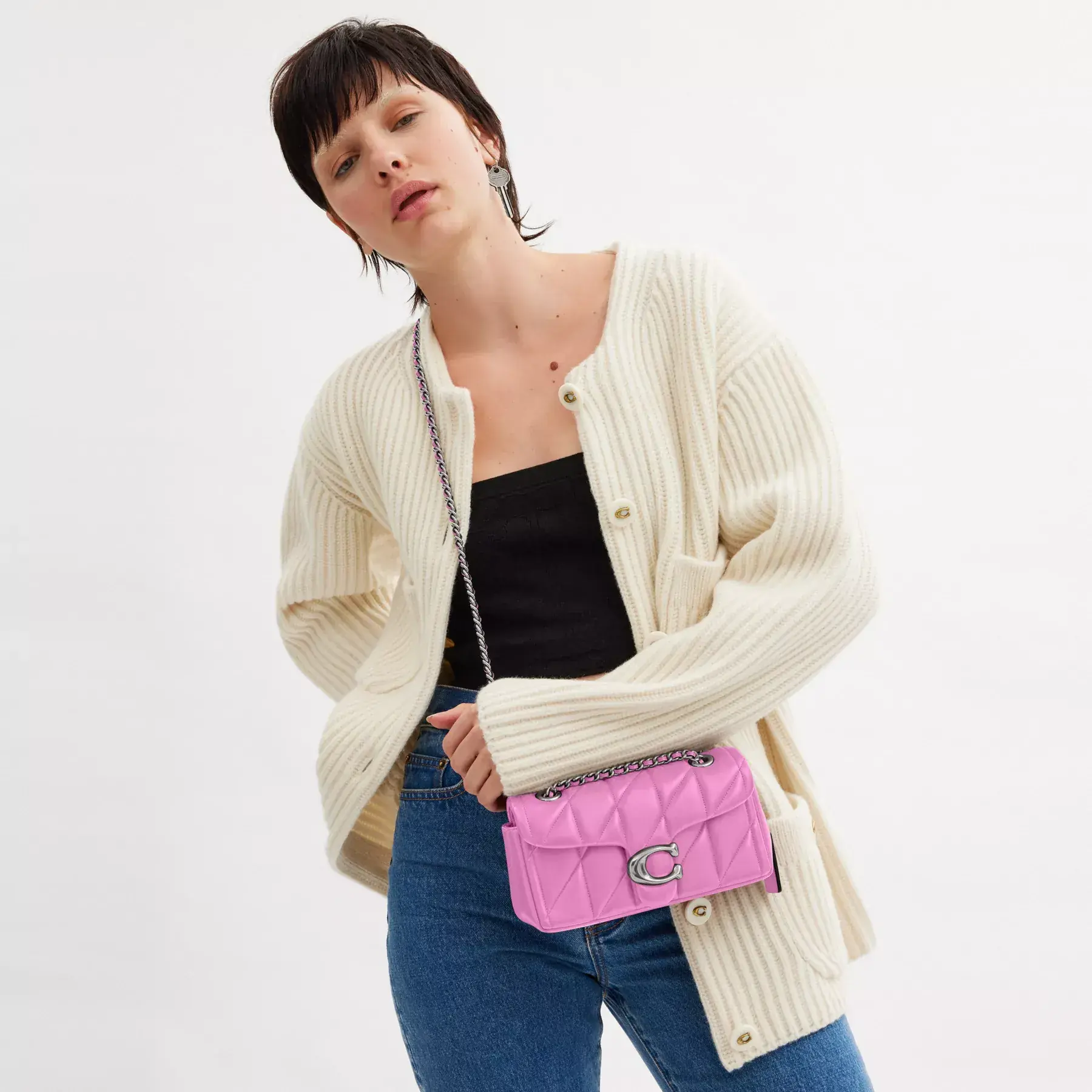 Tabby Shoulder Bag 20 With Pillow Quilting Fuchsia Tabby Shoulder Bag 20 With Pillow Quilting Fuchsia