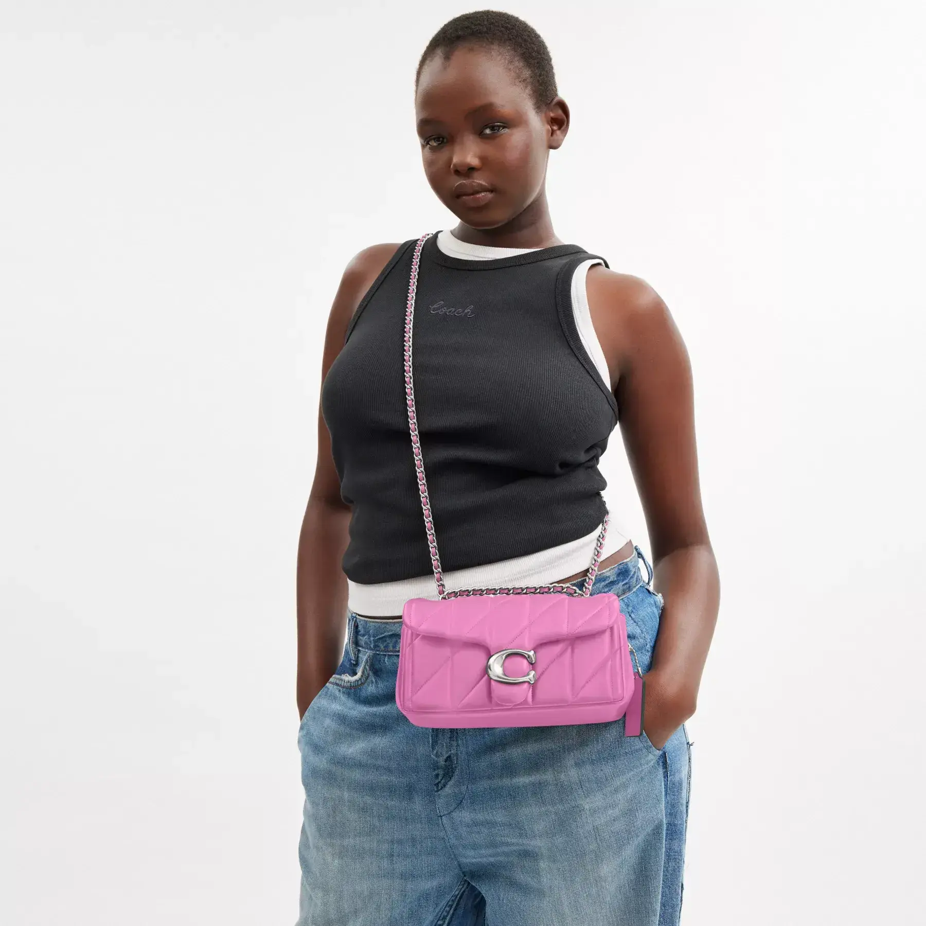 Tabby Shoulder Bag 20 With Pillow Quilting Fuchsia Tabby Shoulder Bag 20 With Pillow Quilting Fuchsia