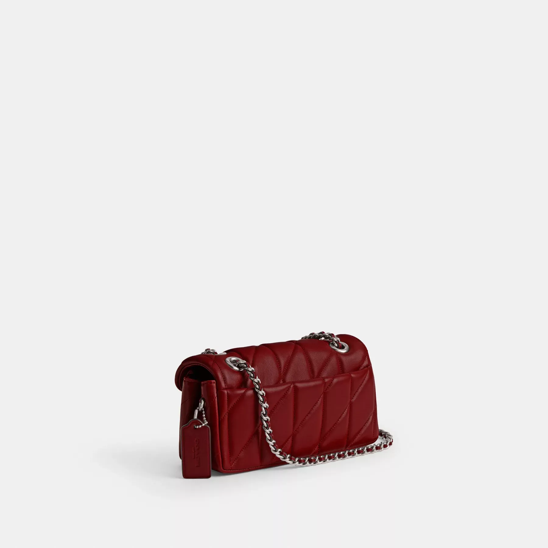 Tabby Shoulder Bag 20 With Pillow Quilting Dark Ruby