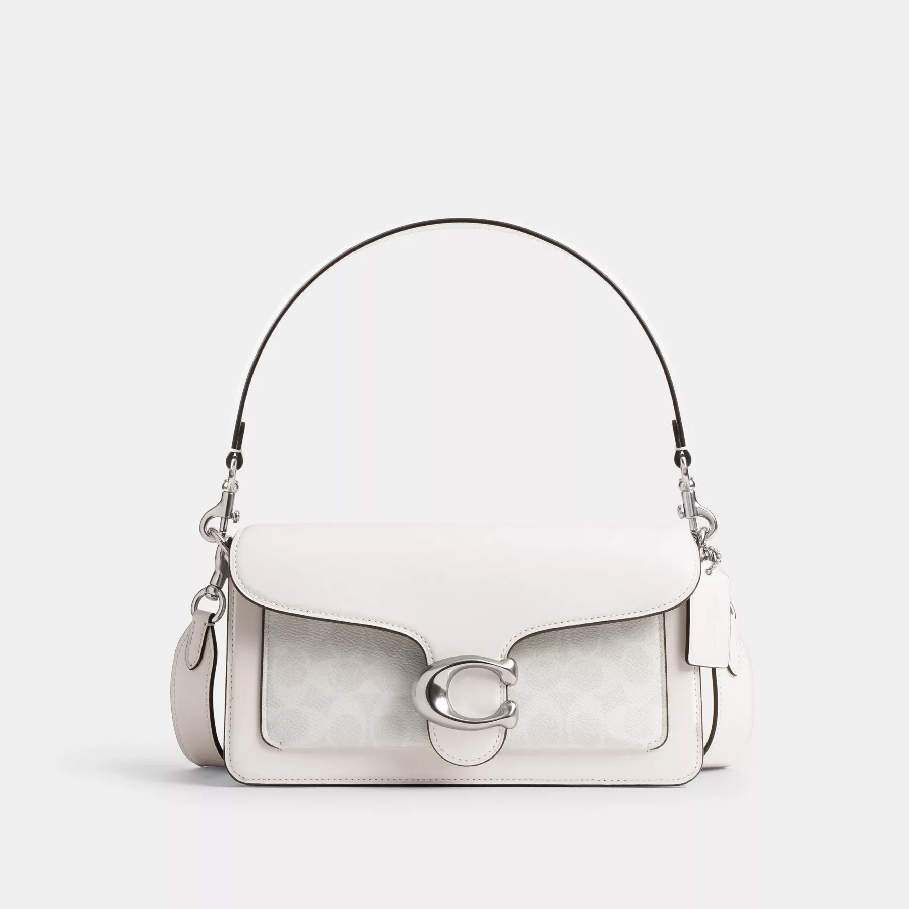 Tabby Shoulder Bag 26 In Signature Canvas White Chalk