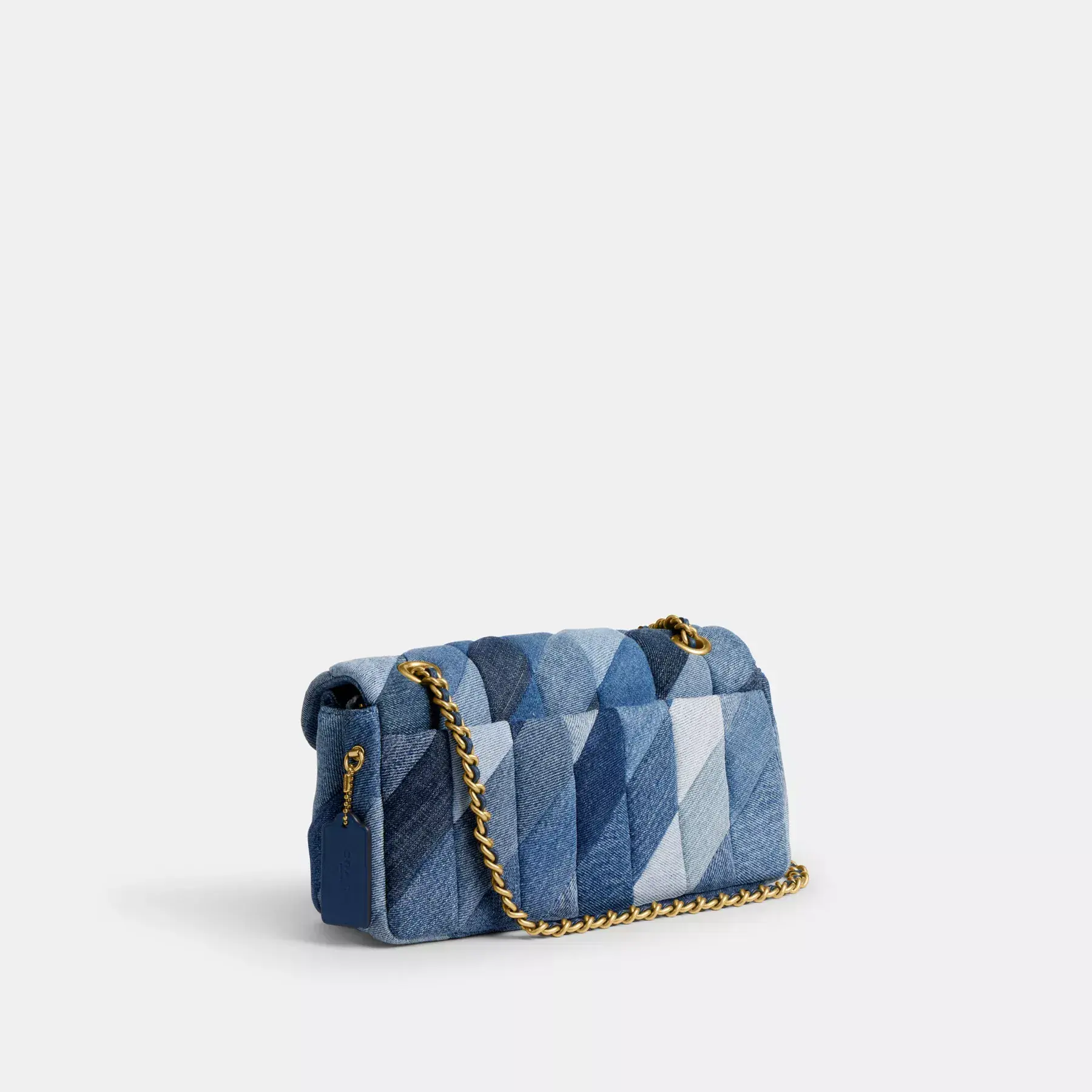 Tabby Shoulder Bag 26 With Patchwork Quilting Denim Multi