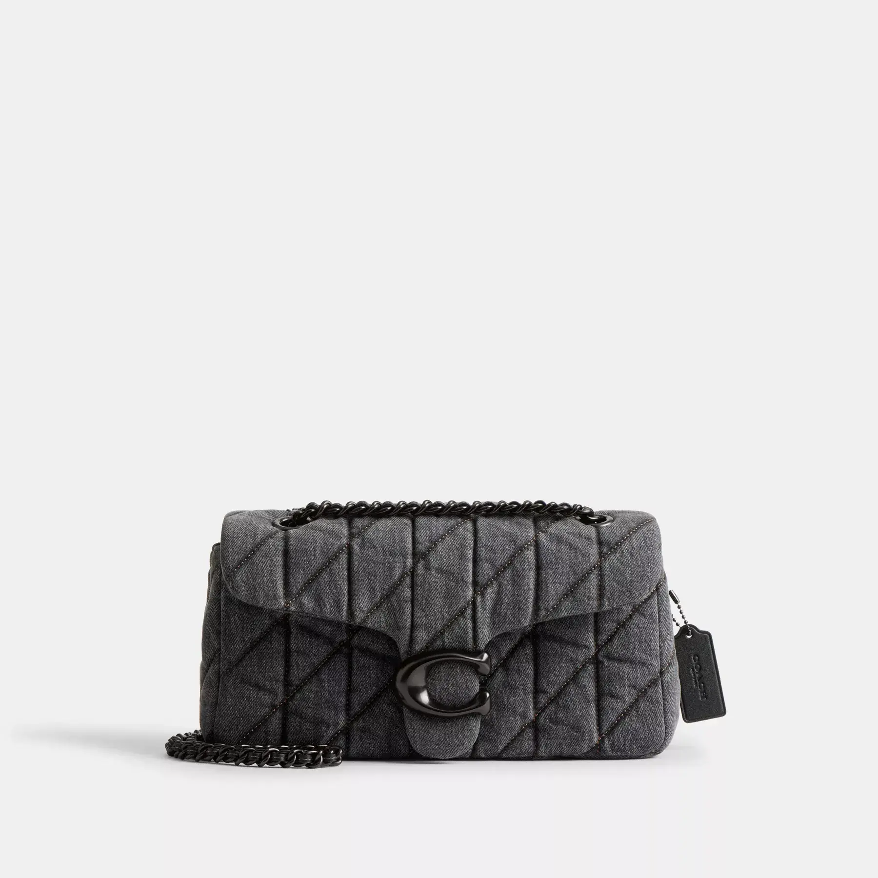 Tabby Shoulder Bag 26 With Quilting Washed Grey