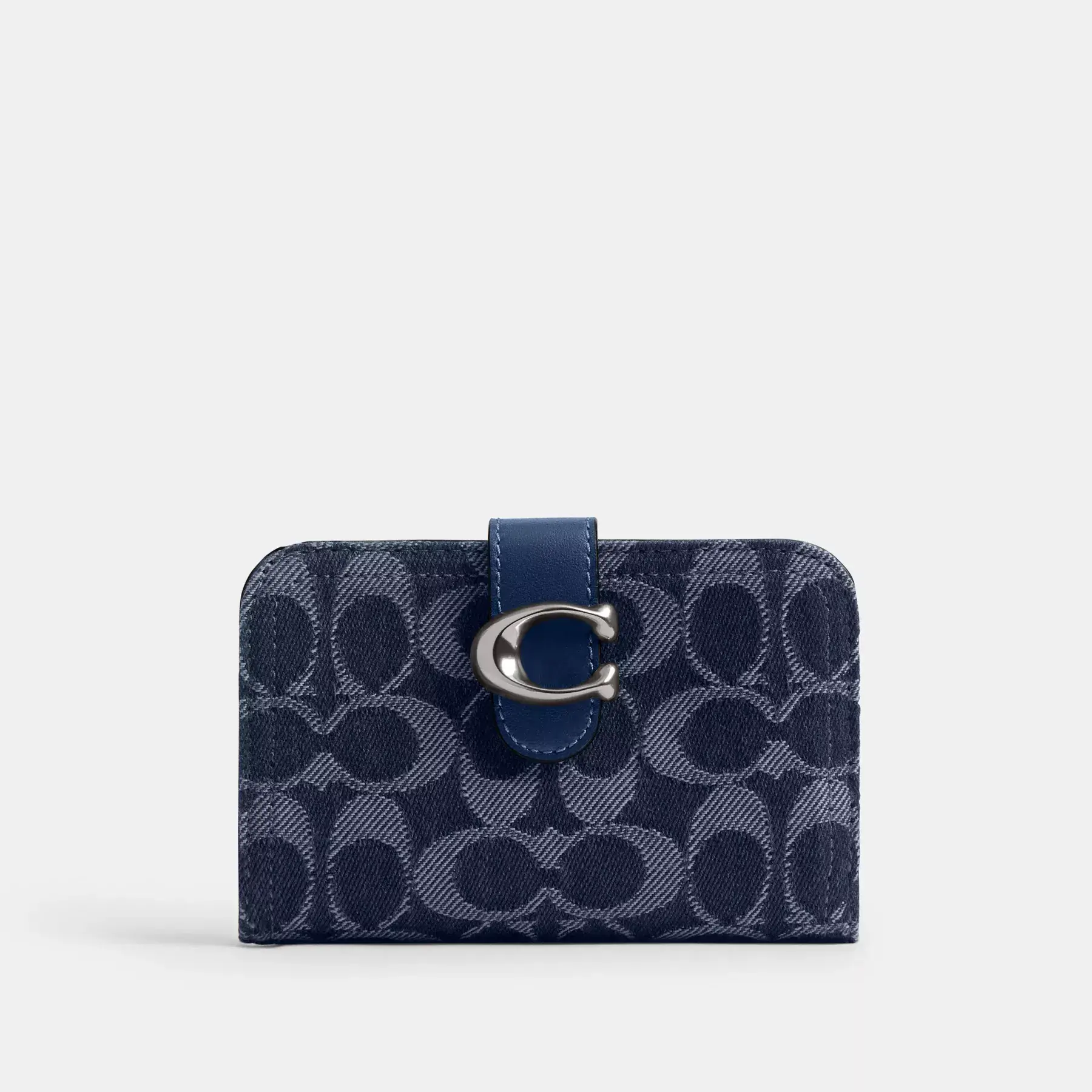 Tabby Wallet In Signature Denim Deep Blue Multi Tabby Wallet In Signature Denim Deep Blue Multi