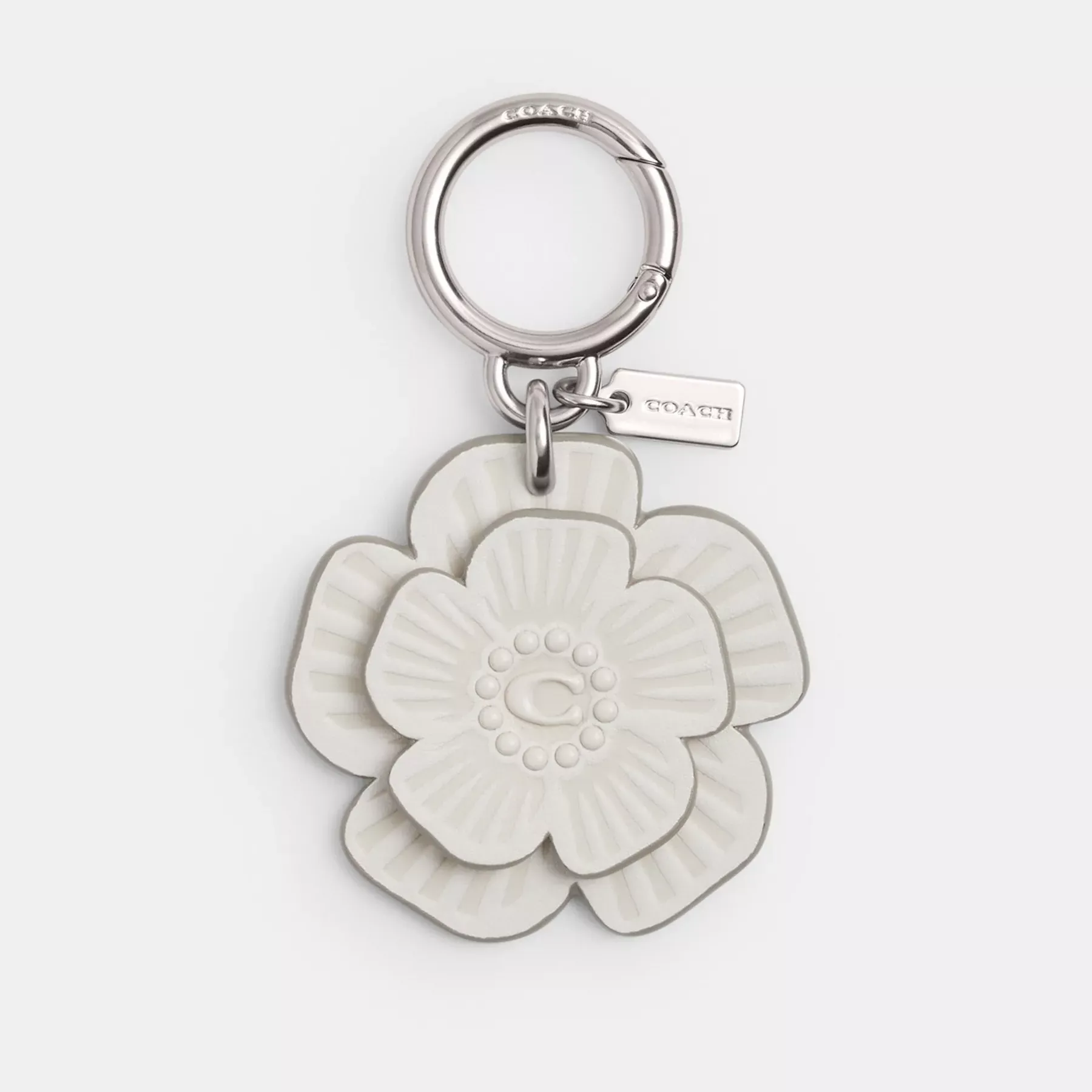 Tea Rose Bag Charm Chalk