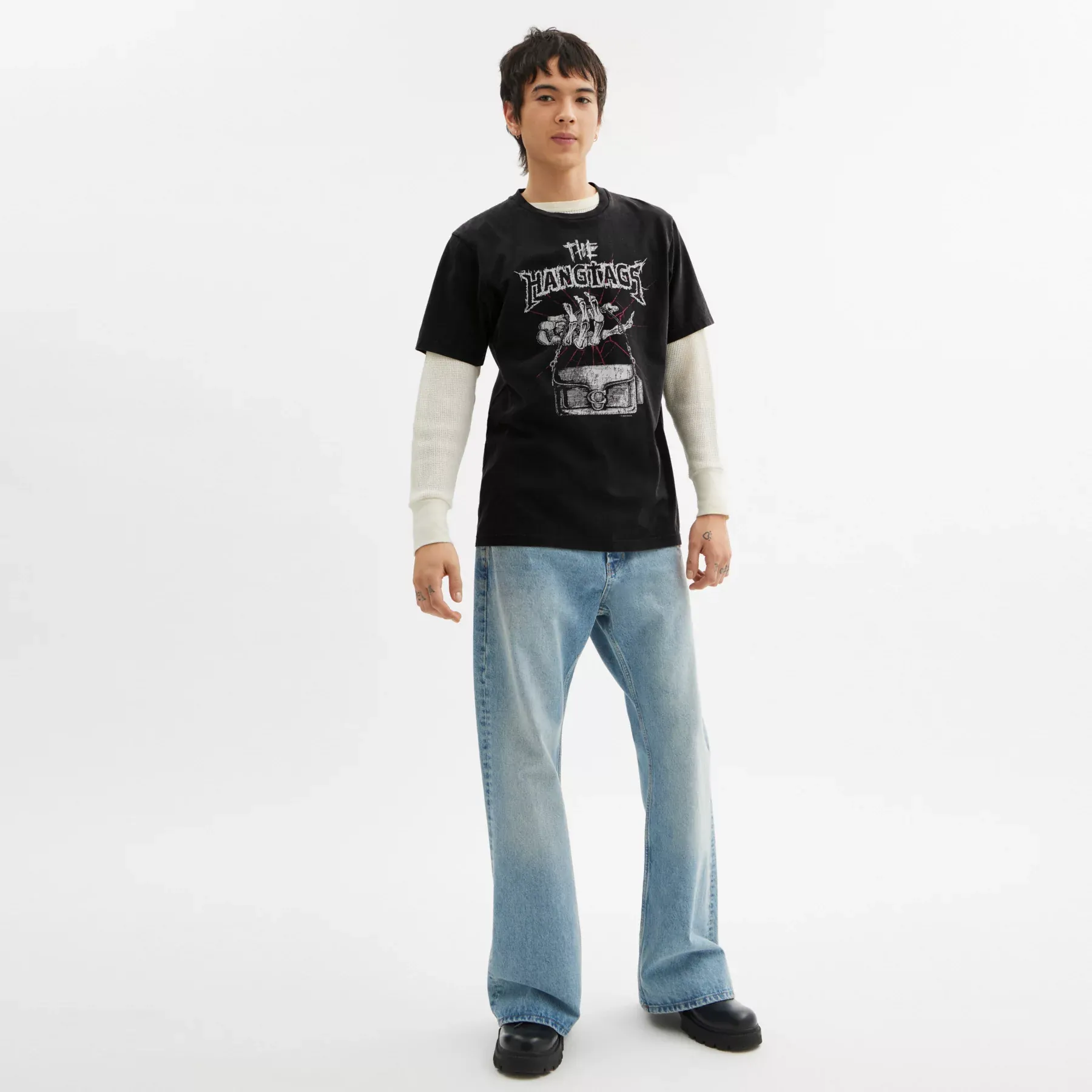 The Hangtags Heavy Metal T-Shirt In Organic Cotton Black The Hangtags Heavy Metal T-Shirt In Organic Cotton Black