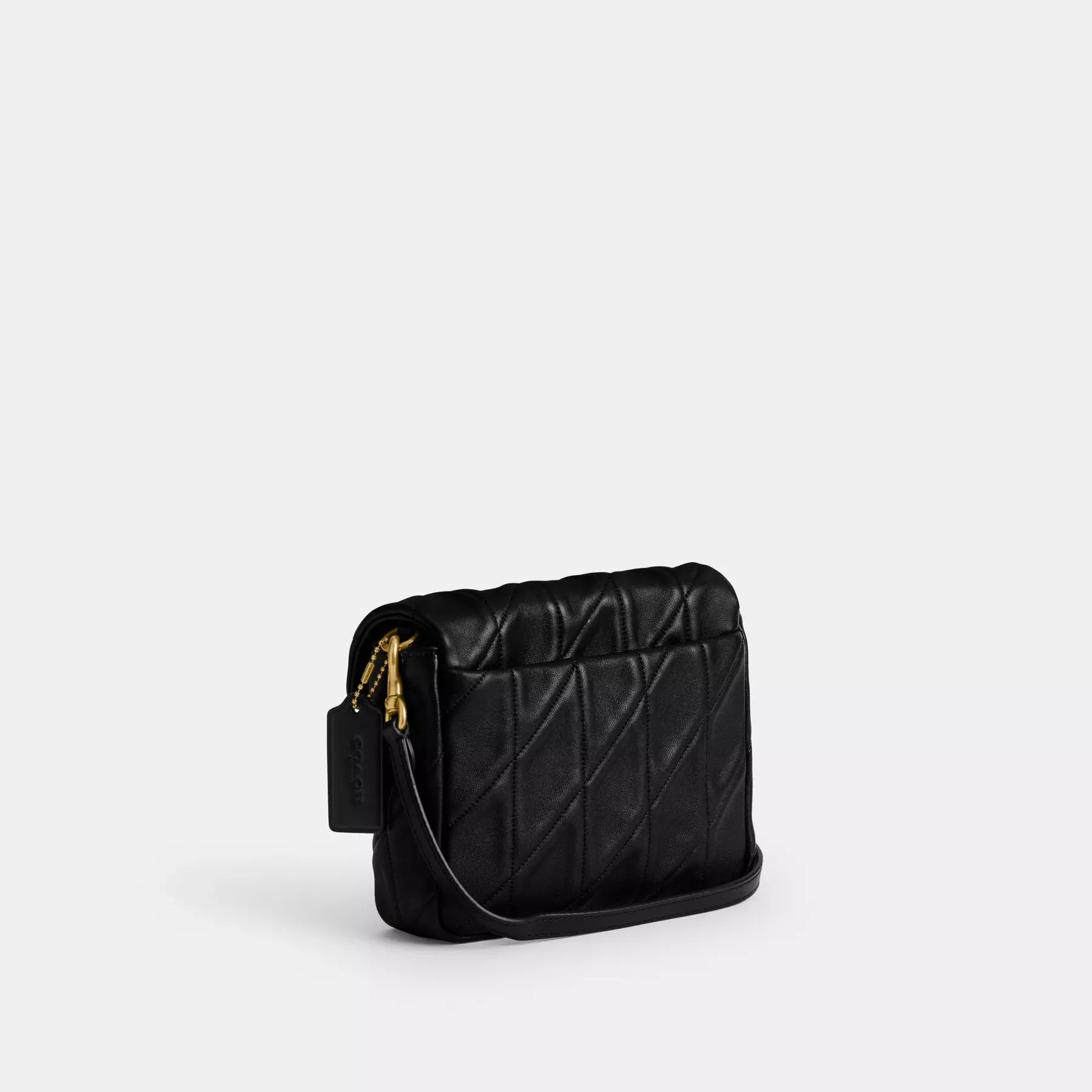 Times Square Tabby Shoulder Bag 17 With Quilting Black