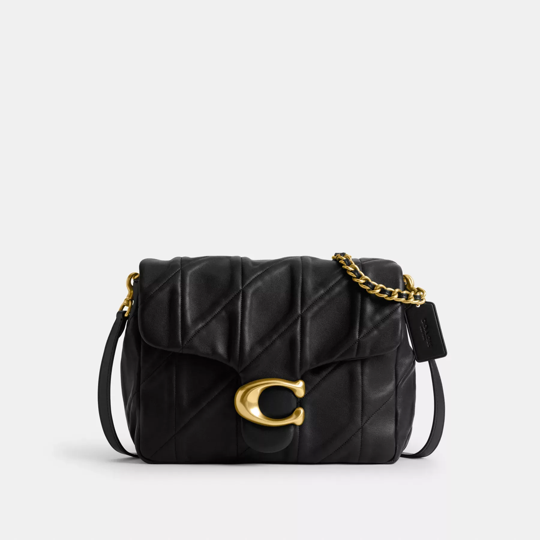 Times Square Tabby Shoulder Bag 26 With Quilting Black