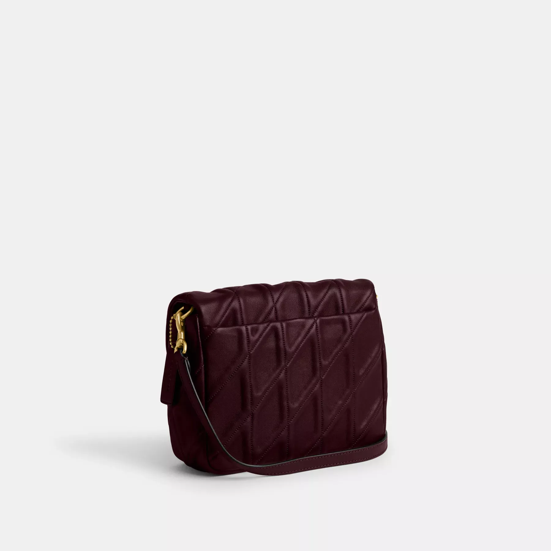 Times Square Tabby Shoulder Bag With Quilting Merlot