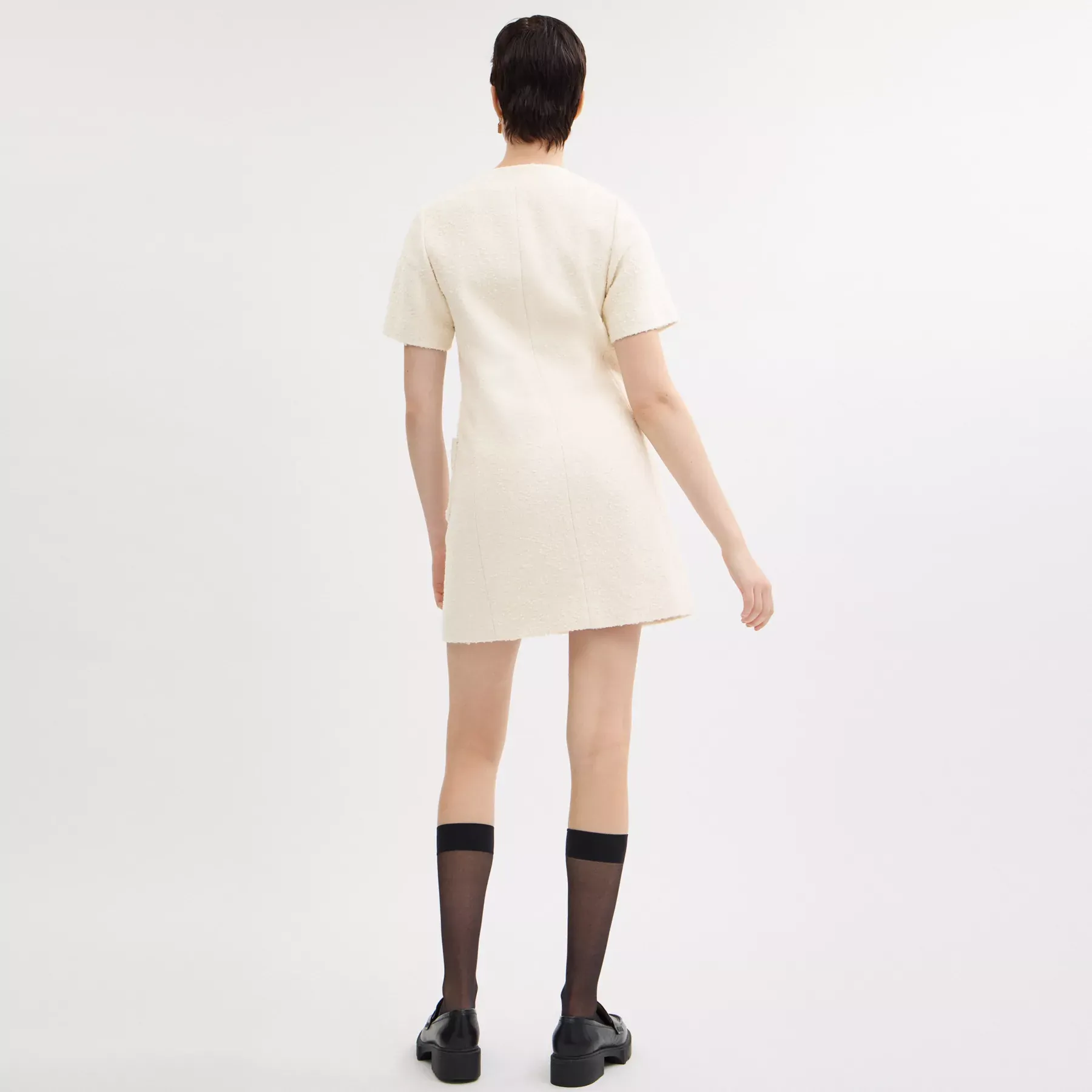 Tweed Dress Cream Tweed Dress Cream