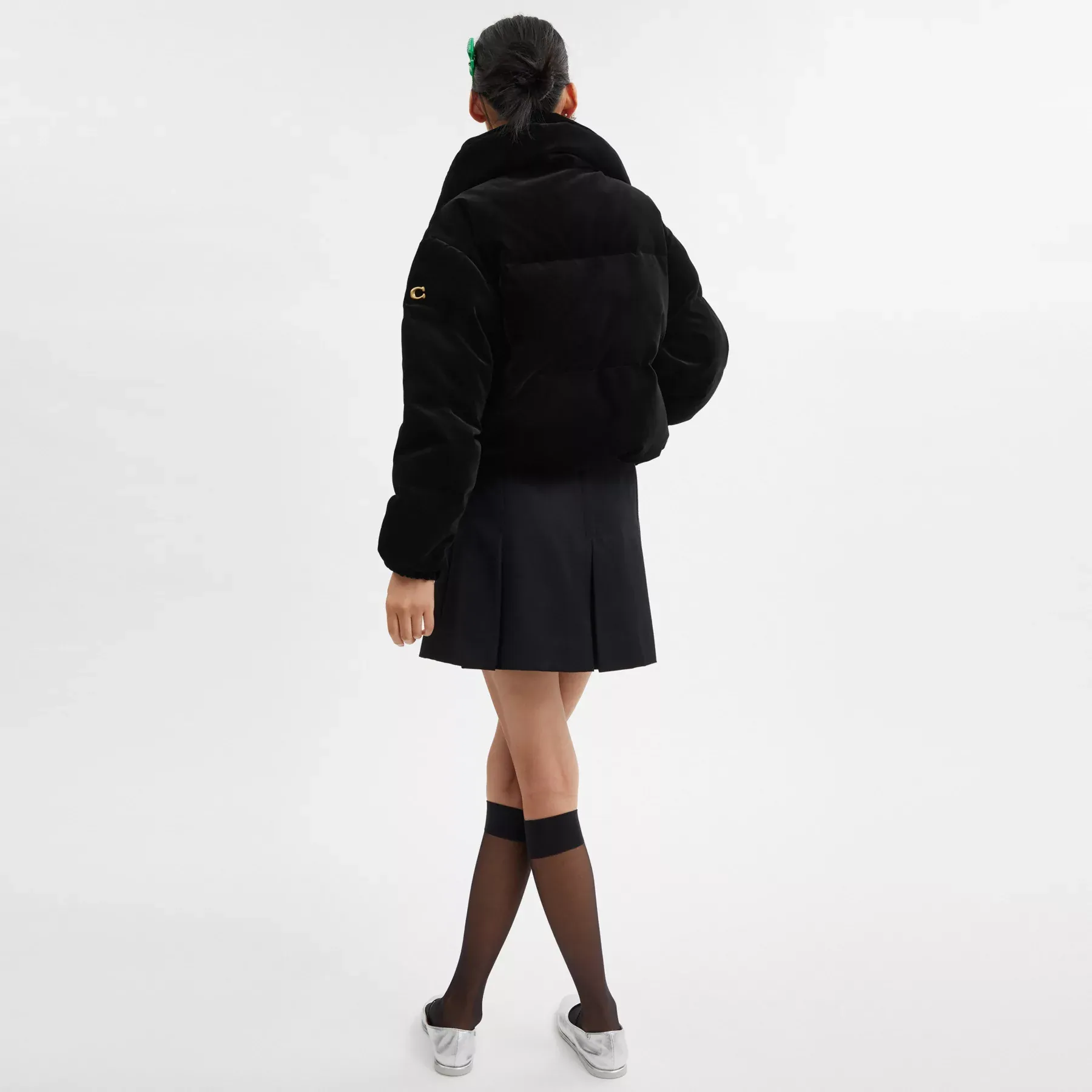 Velvet Puffer Black Velvet Puffer Black