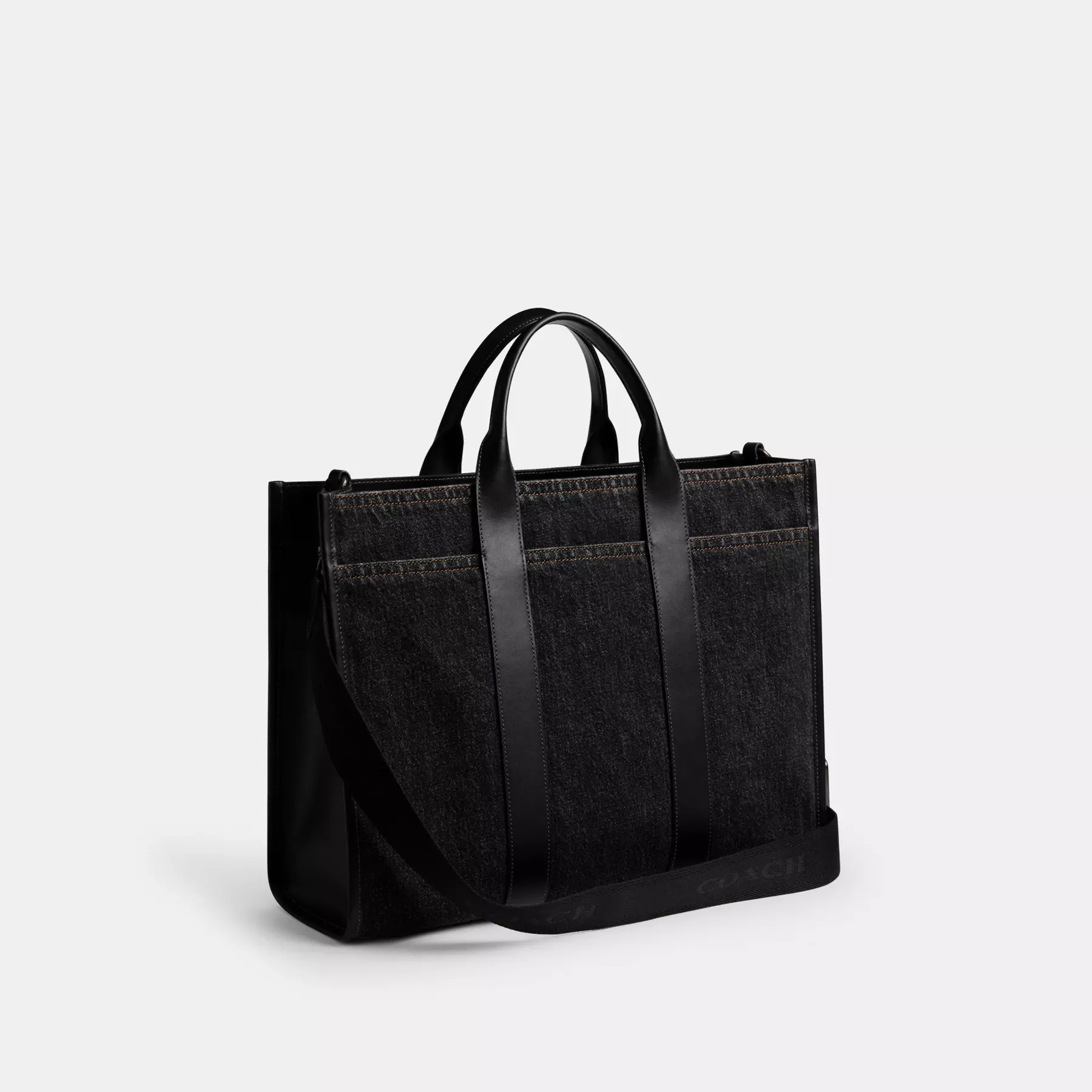 Wesley Tote In Denim Washed Black