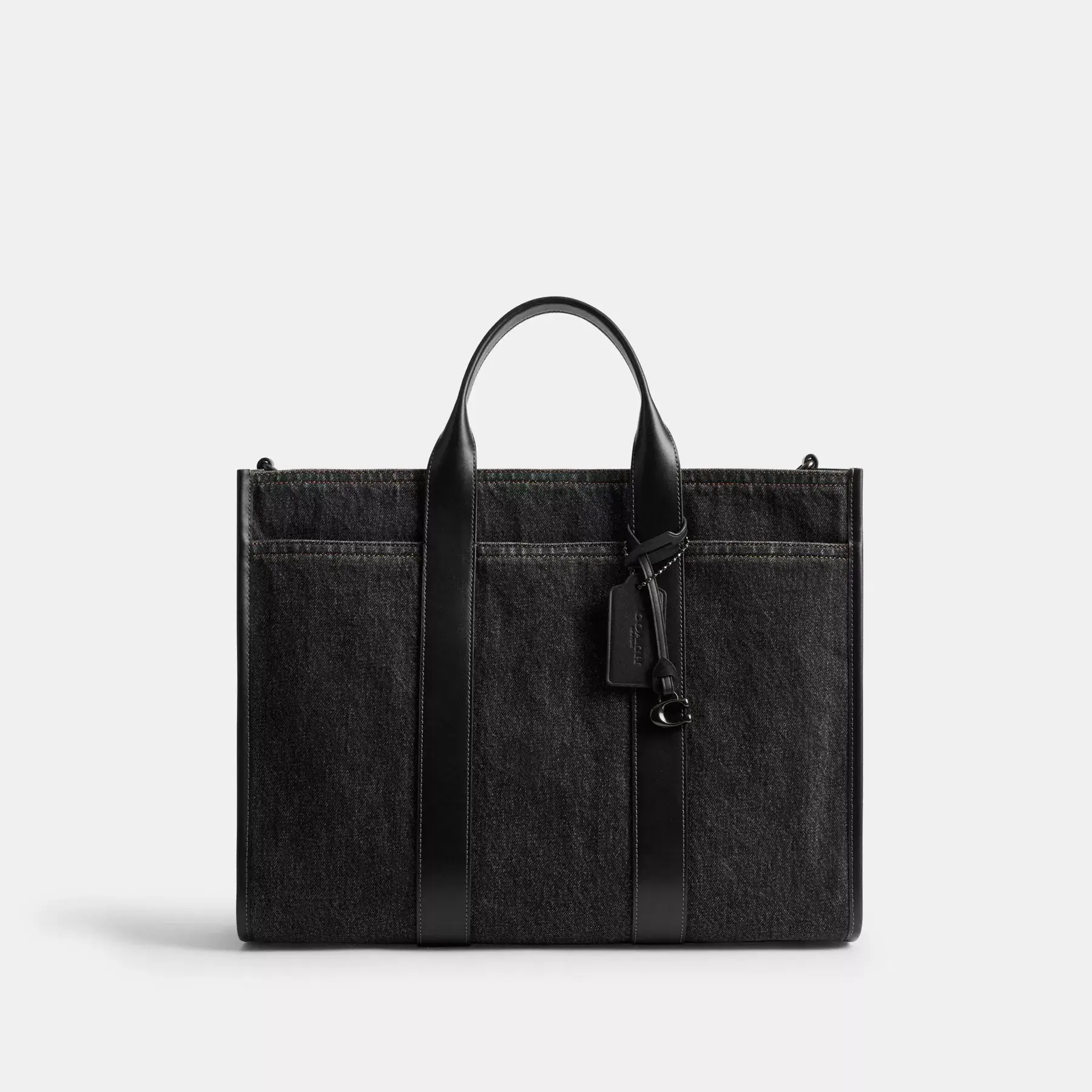 Wesley Tote In Denim Washed Black
