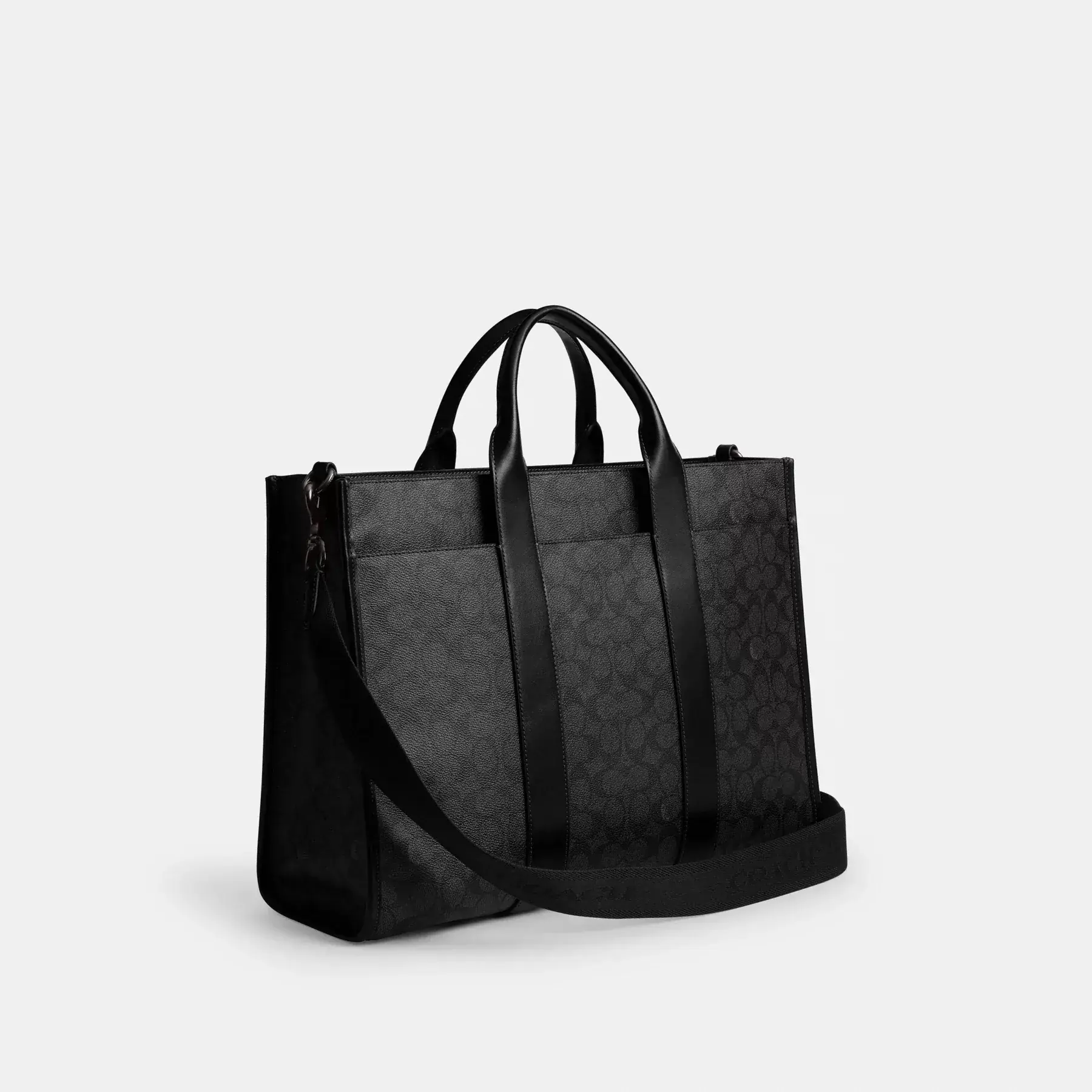 Wesley Tote In Signature Canvas Charcoal