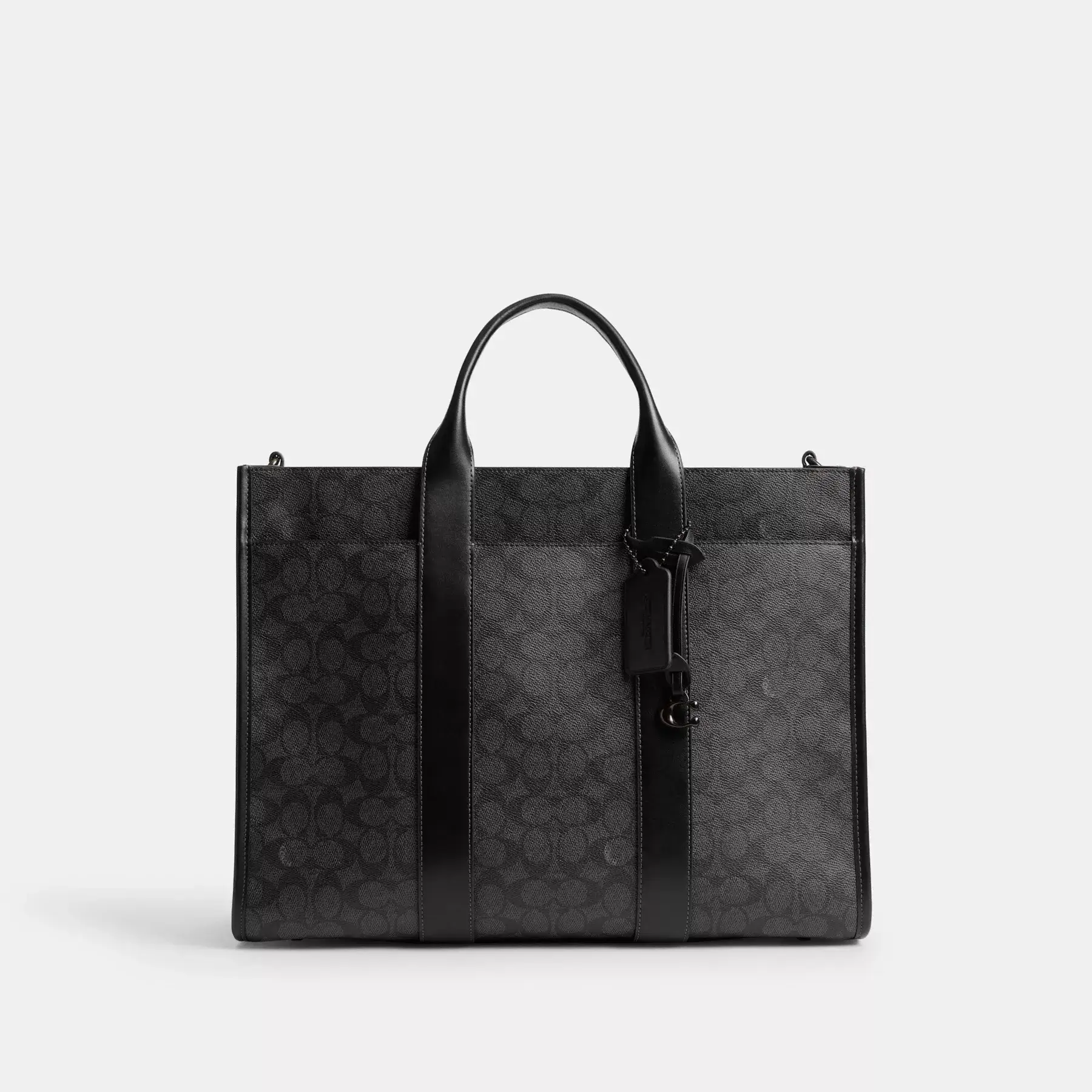Wesley Tote In Signature Canvas Charcoal