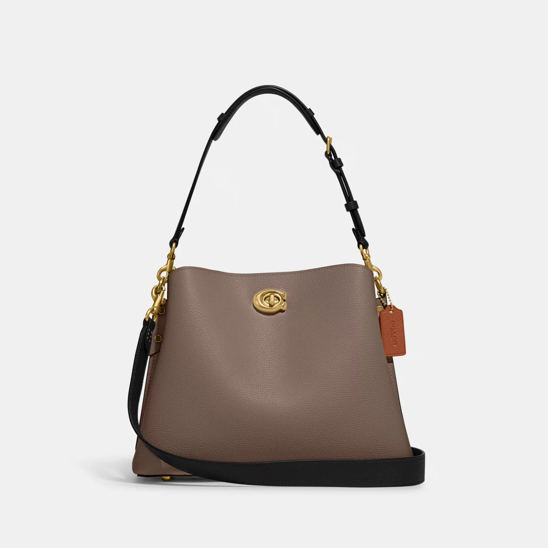 Willow Shoulder Bag In Colorblock Dark Stone
