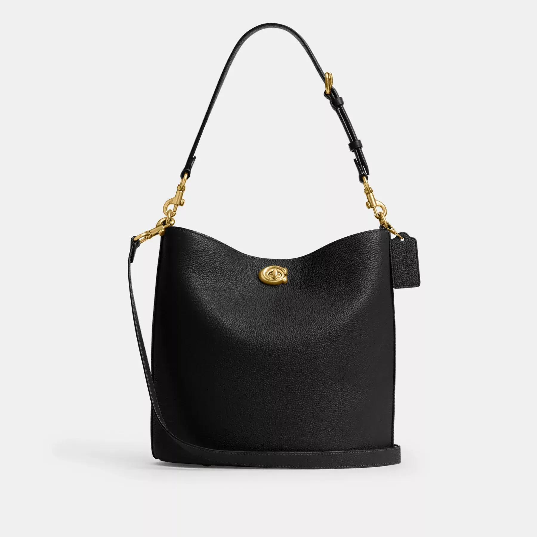 Willow Soft Bucket Bag Black