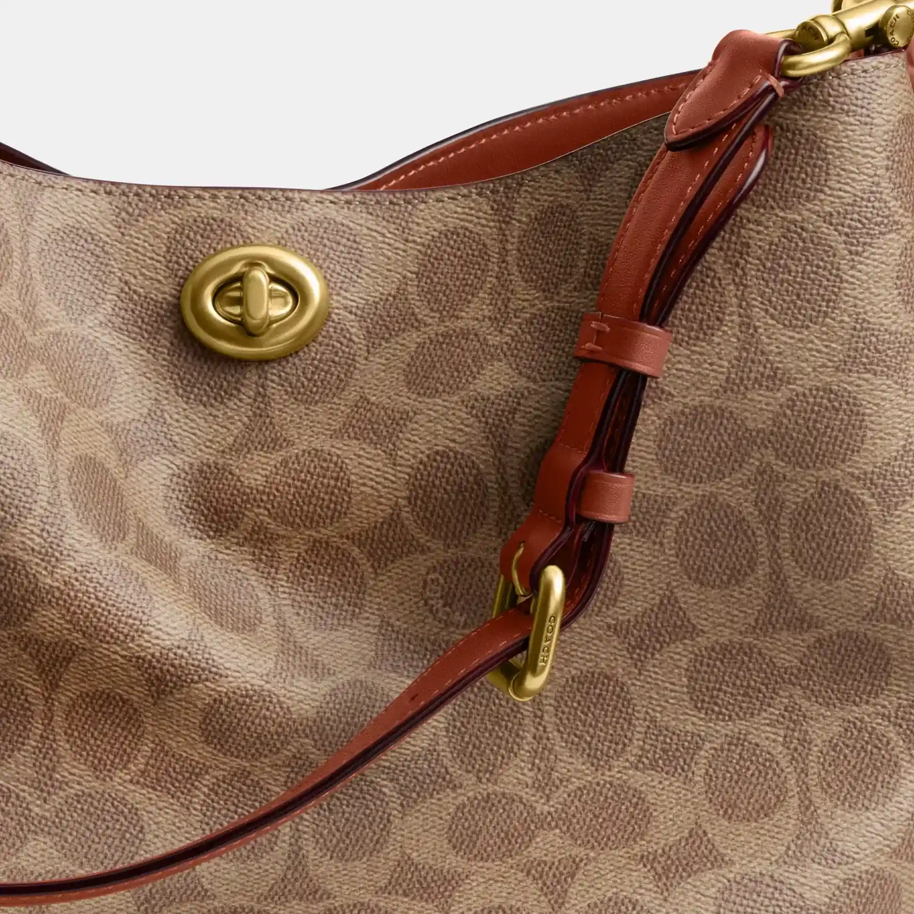 Willow Soft Bucket Bag In Signature Canvas Tan Caramel Willow Soft Bucket Bag In Signature Canvas Tan Caramel