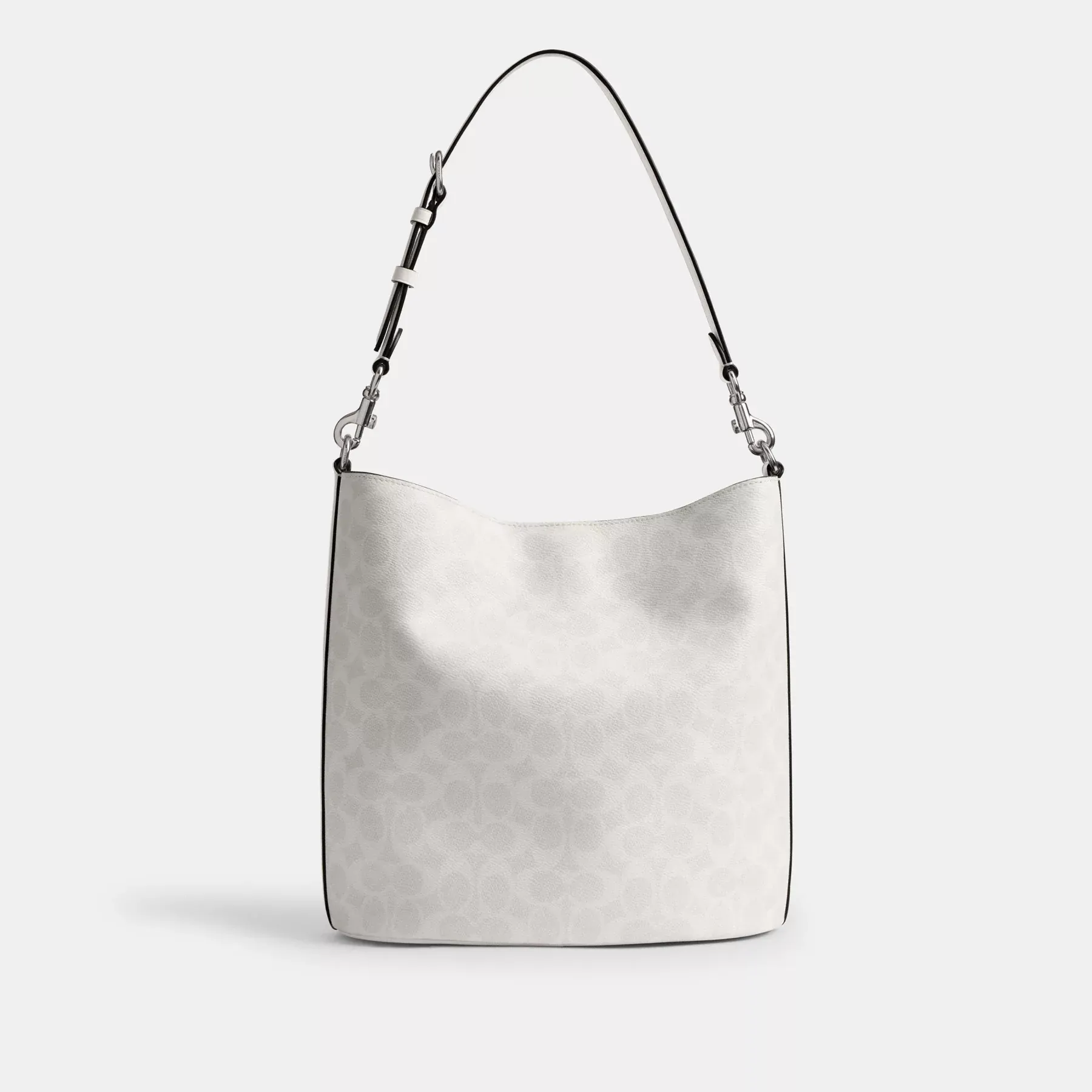 Willow Soft Bucket Bag In Signature Canvas White Chalk Willow Soft Bucket Bag In Signature Canvas White Chalk