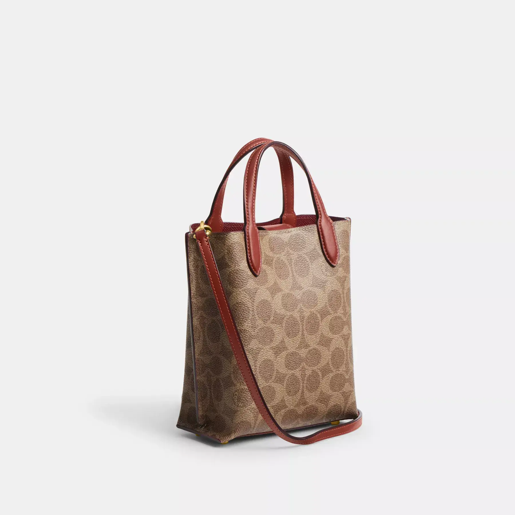 Willow Tote 16 In Signature Canvas Tan Rust