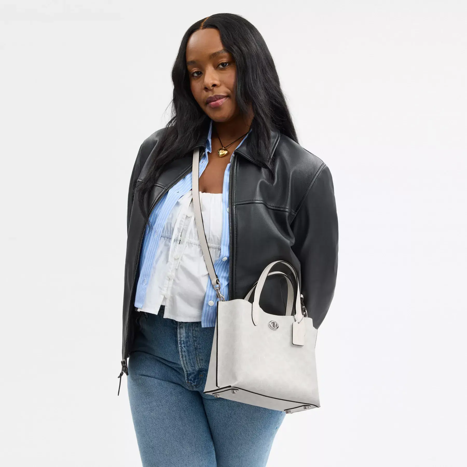 Willow Tote Bag 24 In Signature Canvas White Chalk Willow Tote Bag 24 In Signature Canvas White Chalk