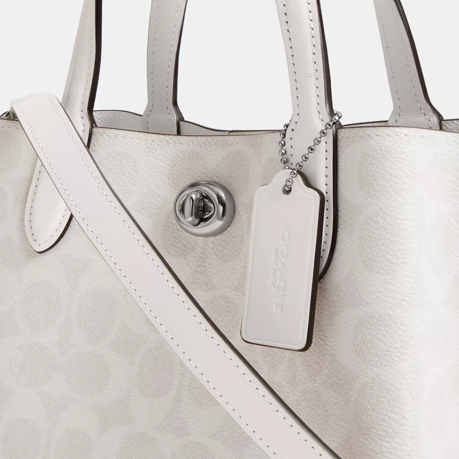 Willow Tote Bag 24 In Signature Canvas White Chalk Willow Tote Bag 24 In Signature Canvas White Chalk