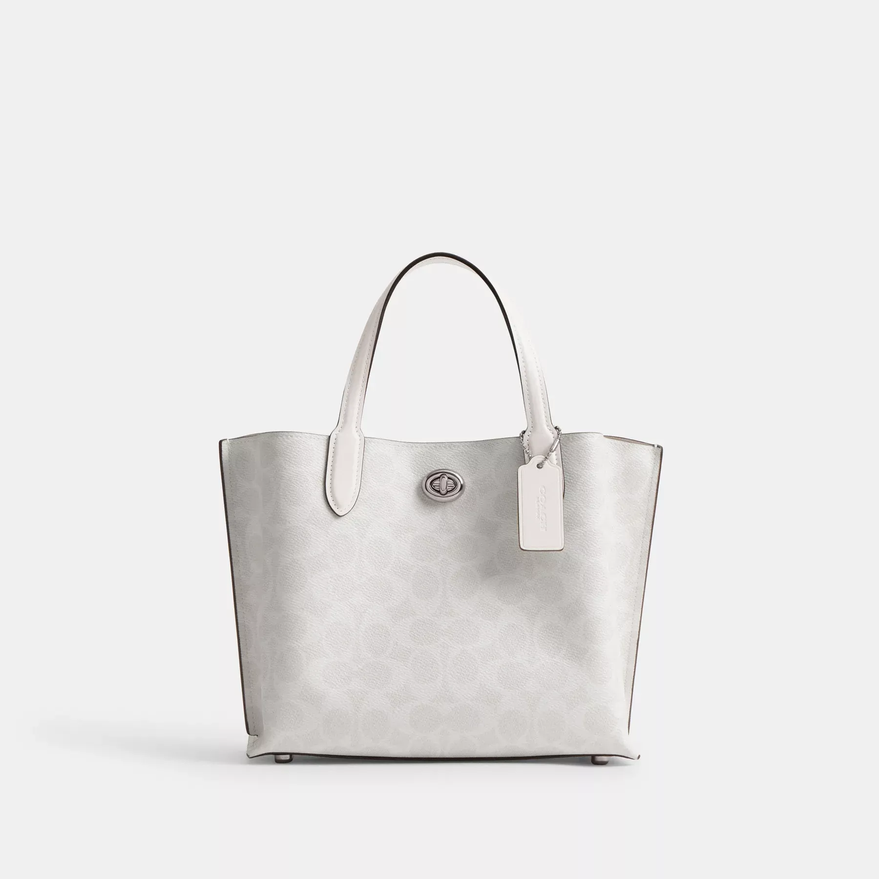 Willow Tote Bag 24 In Signature Canvas White Chalk