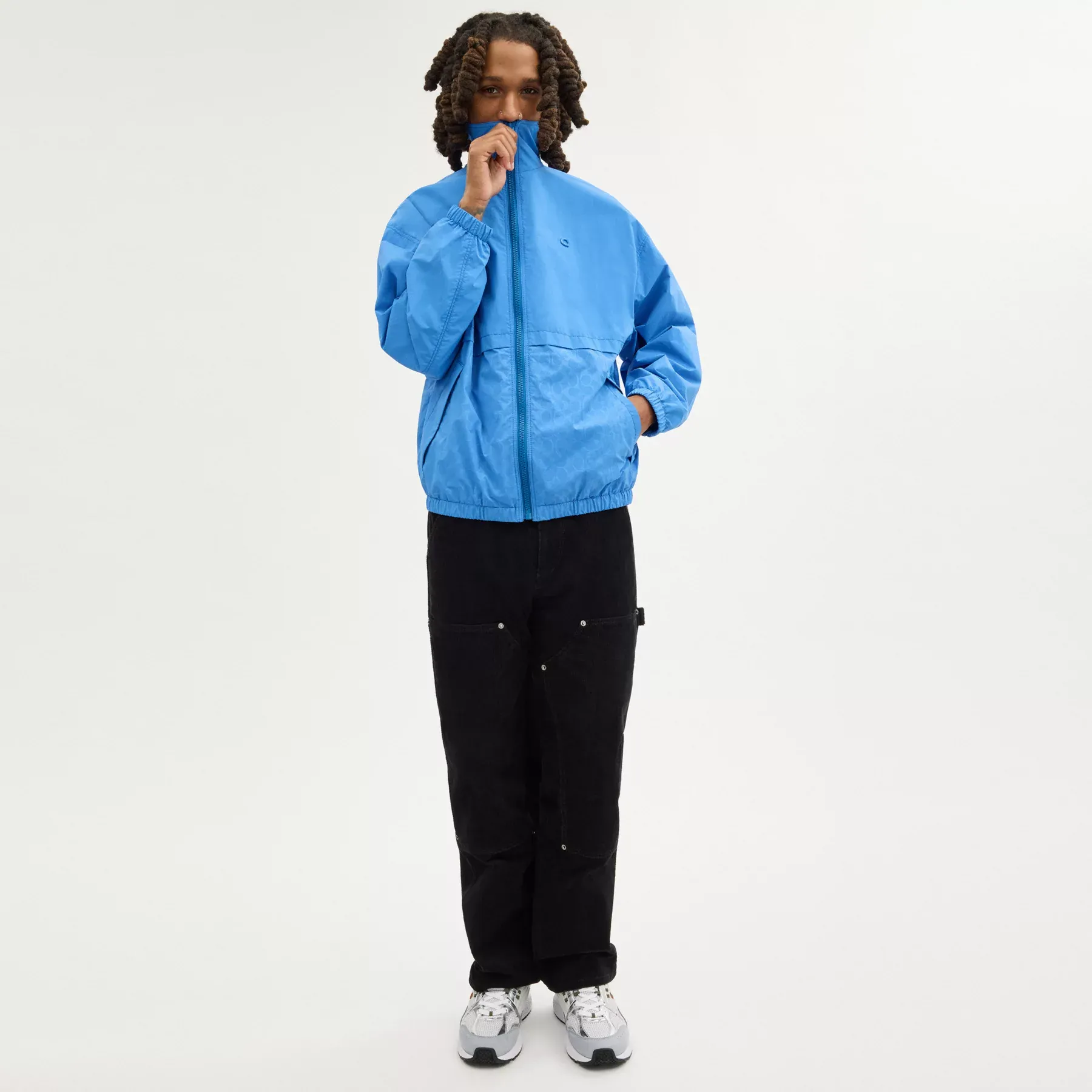 Windbreaker In Recycled Polyester Blue