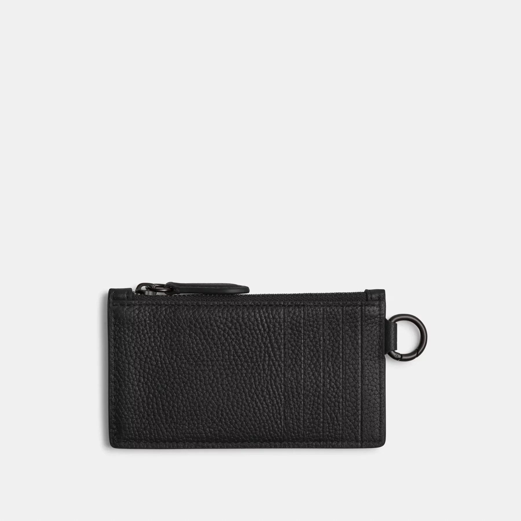 Zip Card Case With Coach Graphic Black